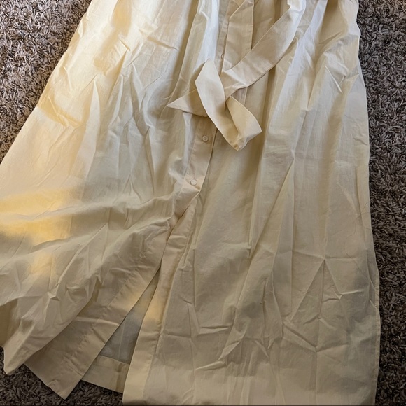 SNIDEL Organics Cotton Voile Long Button Up Tie Dress - Picture 2 of 6